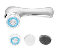 Brosse Nettoyante Électrique Visage en Silicone, Massage Ionique | Usage Maison et Voyage, Absorption Renforcée, sans Irritation, Blanche, pour Femme et Fille