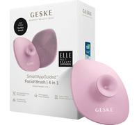 Brosse nettoyante pour le visage 4W1 avec manche Geske avec application (rose)