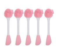Brosse nettoyante pour le visage, brosse de Massage du visage à Double tête en Silicone pour un nettoyage en profondeur et des soins de la peau, ensemble de 5 pièces portables