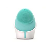 Brosse Nettoyante Pour Le Visage En Silicone Electrique Massage Vibrant Sonique Chargeur Sans Fil Nettoyant Pour Le Visage Sonique Intelligent Vert