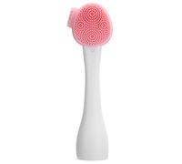 Brosse nettoyante pour le visage en silicone portable Lavishness pour un nettoyage en profondeur et un mélange de masques avec une conception à double tête verte (Tête unique rose et blanche)