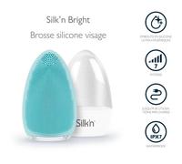 Brosse nettoyante pour le visage en silicone Silk'n Bright - Nettoyage en profondeur hygiénique, gommage et massage en douceur - Rechargeable et étanche - Violet