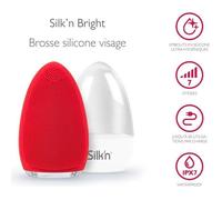 Brosse nettoyante pour le visage Silk'n BRIGHT rouge - Rechargeable - hypoallergénique