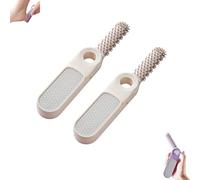 Brosse nettoyante pour les orteils, lot de 2, brosse exfoliante 2 en 1 en silicone pour la douche, brosse en silicone pour nettoyer entre les orteils, exfoliant doux pour les pieds,2pcs White