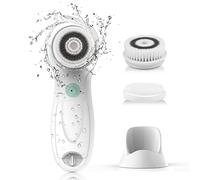 Brosse Nettoyante Visage Electrique, TOUCHBeauty Appareil de Nettoyage Visage avec 3 Têtes et 2 Réglages de Vitesse,Nettoyage en Profondeur/Exfoliation/Massage AG-0759D(Blanc)