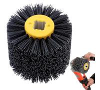 Brosse Nylon Abrasifs 80 Grain: 120x100mm Brosse de polissage, Brosse de Meulage pour Nettoyer/Dérouiller/Dégriser/ébavurer Compatible avec Rénovateur Exterieur (Gris)