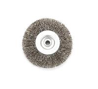 Brosse Nylon Abrasifs Brosse de roue métallique en acier inoxydable for la meuleuse banc polissage outil d'abrasif métal(72mm Hole 6mm)