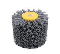 Brosse Nylon Abrasifs Roue de polissage tambour fil abrasif en Nylon Uso apto para le travail des métaux du bois tête brosse ronde meulage 120x100x20mm(240#)
