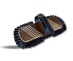 Brosse parquet avec Sangle | Lot de 3 | Lustrage des sols et parquets | Entretien Terres cuites lambris et béton ciré | Ne Raye Pas | Fixation réglable au Pied ou à la Main | Kibros 211225x3