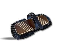 Brosse parquet avec Sangle | Lot de 6 | Lustrage des sols et parquets | Entretien Terres cuites lambris et béton ciré | Ne Raye Pas | Fixation réglable au Pied ou à la Main | Kibros 211225x6