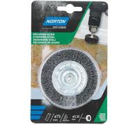 Brosse perceuse circulaire ondulé acier 75 Norton