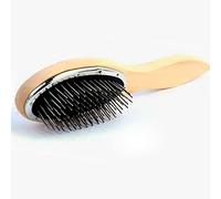 Brosse Perruque avec Manche en Bois et Broches en Acier Antistatique Outil pour D m lage Doux et Contr le des Frisottis