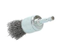 Brosse pinceau ondulée acier Norton Ø 25 mm pour perceuse