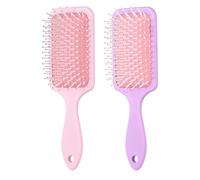 Brosse plate pour séchage par téléphone - Surfaces avec design à pression, fonction de nettoyage en profondeur du cuir chevelu, forme portable, poignée facile à contrôler, accessoire pour la Cur