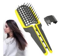 Brosse pliable Hairflex - Brosse flexible démêlante pour cheveux raides longs, épais et bouclés - Jaune