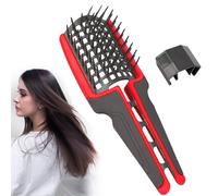 Brosse pliable Hairflex - Brosse flexible démêlante pour cheveux raides longs, épais et bouclés - Rouge