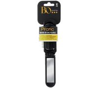 Bo...Paris - Brosse Cheveux Pliante - Brosse Cheveux Nomade - Brosse démêlante avec Miroir intégré - Picots arrondis - pour Tous Type de Cheveux Lot de 1