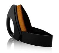 Brosse Pneu Meguiars, Brosse de Polissage Pneus Portable Brosse de Lavage de Voiture Fourrure Douce Haute Densité Brosse pour Pneus Automatique avec Boîte de Rangement pour Brosses (Marron)