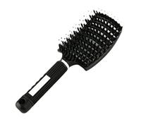 Brosse Poil de Sanglier- Brosses à Cheveux en Poils de sanglier- Démélant Cheveux 100% Naturel (Blanc)