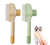 Brosse Poils Char, Peigne Anti-Poils Morts, Brosse Chat Activ Pet, Brosses De Toilettage Pour Chiens, élimine Jusqu’à 98% Des Poil Morts (Vert+Jaune)