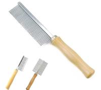 Brosse pour animaux 3 pièces accessoires de toilettage for animaux de compagnie manche en bois chat chien peigne à cheveux en acier inoxydable Massage for animaux de compagnie tondeuse à cheveux peign