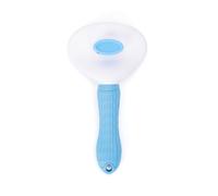 Brosse pour animaux de compagnie avec dents fines, design ergonomique, facile à nettoyer, idéale pour enlever les poils lâches et masser le pelage.