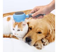 Brosse pour animaux de compagnie double face, poils doux et durs, élimine les poils et la saleté, idéale pour le soin du pelage et les massages.