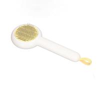 Brosse pour Animaux de Compagnie, Peigne d'épilation pour Chat, Efficace, Antidérapant, Rangement Pratique, Poignée Ronde pour la Maison (Blanc)