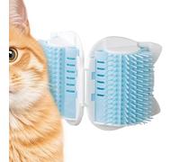 Brosse pour animaux de compagnie pour chats - Grattoir d'angle mural pour soins personnels, brosse de toilettage pour chats, pour brossage quotidien, poils longs, heure du bain, spa, salon, chambre à