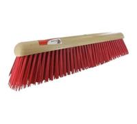 Brosse pour balais de rue en fibre artificielle rouge et vert