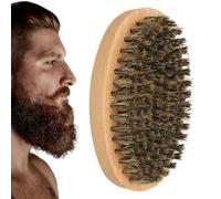 Brosse Pour Barbe | Brosse De Styling Pour Poils Du Visage À Soies Souples | Outil de Soin Barbe Prise Ergonomique Stable pour Voyage Professionnel Maison Appartements