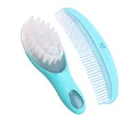 Brosse pour Bébé Bleu, Kit 1 Set Peigne et Brosse de Massage