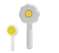 Brosse pour chat avec bouton de déverrouillage, brosse pour chat pour la perte | Brosse pour chat en forme de tournesol avec bouton de déverrouillage pour chats à poils longs ou courts | Brosse de toi