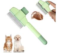 Brosse pour Chat,Brosse Attrape Poils pour Chat,Brosses Activ Pet,Brosses Poils Char Activ Pet,Peigne pour Chats,Peigne Autonettoyant Brossede Toilettage pour Animaux de Compagnie (Vert)