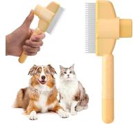 Brosse pour Chat,Brosse Attrape Poils pour Chat,Brosses Activ Pet,Brosses Poils Char Activ Pet,Peigne pour Chats,Peigne Autonettoyant Brossede Toilettage pour Animaux de Compagnie (Jaune)