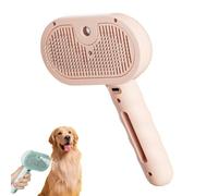 Brosse pour chat et chien - Spray Vapeur Outil de toilettage Outil de massage, démêlage et épilation Peigne (Rose)