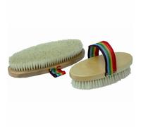 Brosse pour cheval douce en bois/soie nat.Tattini Beige TU