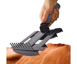 Brosse pour chevaux - Peigne de lavage pour animaux de compagnie - Brosse portable durable - Épilation des poils de chevaux - Chèvres - Moutons, écurie et animaux domestiques - Utilité polyvalente