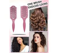 Brosse pour cheveux bouclés légère - Conception à évent d'air pour un séchage plus rapide et un style lisse, brosse définissante des boucles pour les types de cheveux ondulés, bouclés ou crépus. Aide 