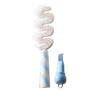 Brosse pour cheveux bouclés - Peigne démêlant portable avec poignée antidérapante - Outil de soin pour cheveux secs et humides - Brosse de coiffage avec poils flexibles - Peigne léger avec cuir