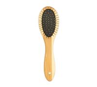 Brosse pour chien à picots avec poignée en bambou Duvoplus Beige 5,5x4x19,5 cm