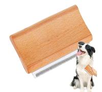 Brosse Pour Chien À Poils Courts - Râteau Démêlant Pour Sous-poil, Manche En Bois Confortable | Respectueux Des Animaux De CompRéduit La, Élimine Les Poils Morts, Toilettage Efficace Chien Et Chat