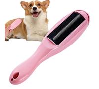 Brosse pour chien, épilateur pour poils d'animaux pour chiens - Brosse combinée avec rouleau et étrille en caoutchouc portable pour la maison, la voiture, les tapis, les meubles, le nettoyage