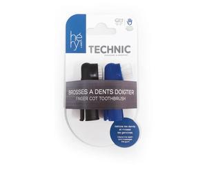 Brosse pour chien et chat à dents doigter Héry (x2) Bleu TU