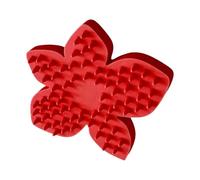 Brosse pour chien Forme Pétale pour un Massage Apaisant | Distributeur de Shampoing pour Toilettage Pour Chiots Chiens Chats à Domicile ou en