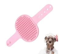 Brosse pour chien shampooing Manche réglable pour un massage apaisant et | Brosse de lavage pour chien Soins quotidiens sous la douche, toilette à domicile et en salon