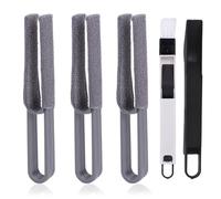 Brosse pour chiffon en microfibre Brosse de nettoyage des fenêtres pour volets claviers climatiseurs (gris)