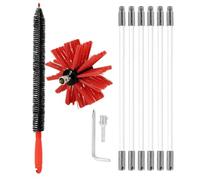 Brosse pour Conduit de Sécheuse en Nylon, Verrouillage à Vis | Nettoyage par Perceuse, Joint à Emboîtement, pour Conduits Métalliques, Ramonage et Usage Domestique