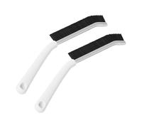 Brosse pour détails et rainures - Brosse à poils rigides pour fissures étroites | 2 brosses pour échapper, coins morts, espaces étroits, plinthes et rails coulissants