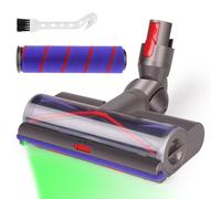 Brosse pour Dyson V11 V8 V7 V11 V15 accessories avec lumières LED pour tapis et sols durs Roues plus lisses Rouleau turbo-brosse en forme de V et rouleau souple Démontage et installation faciles